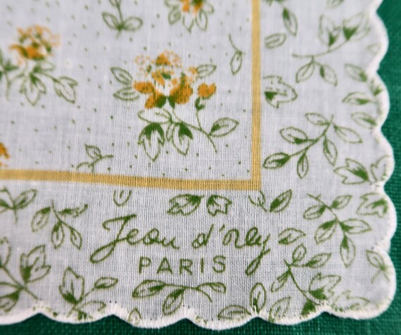 Vintage Jean D' Orly Handkerchief Group of 2/ Flo… - image 9