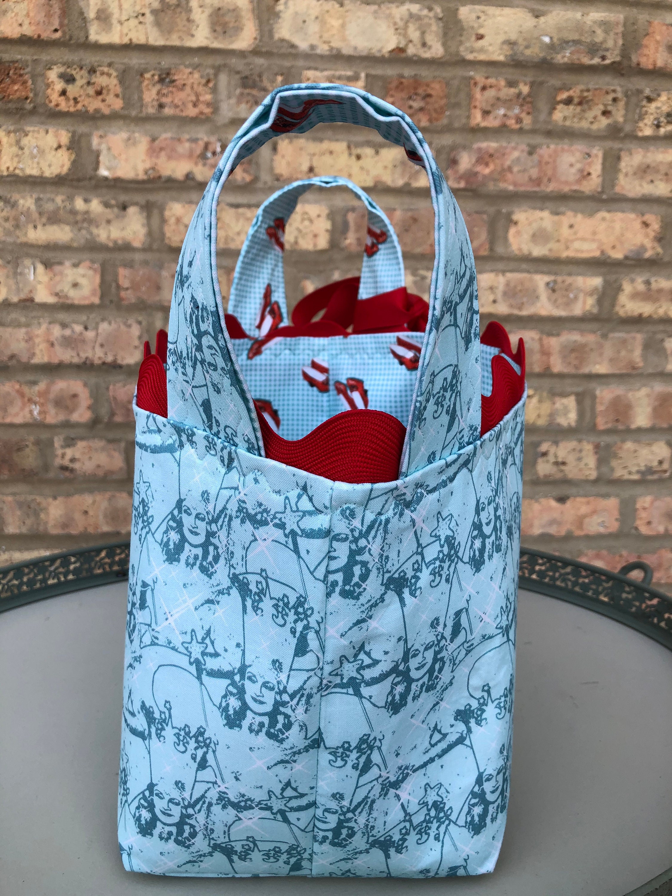 Wizard of Oz Basket Movie Decor Fabric Gift Basket Ruby Etsy