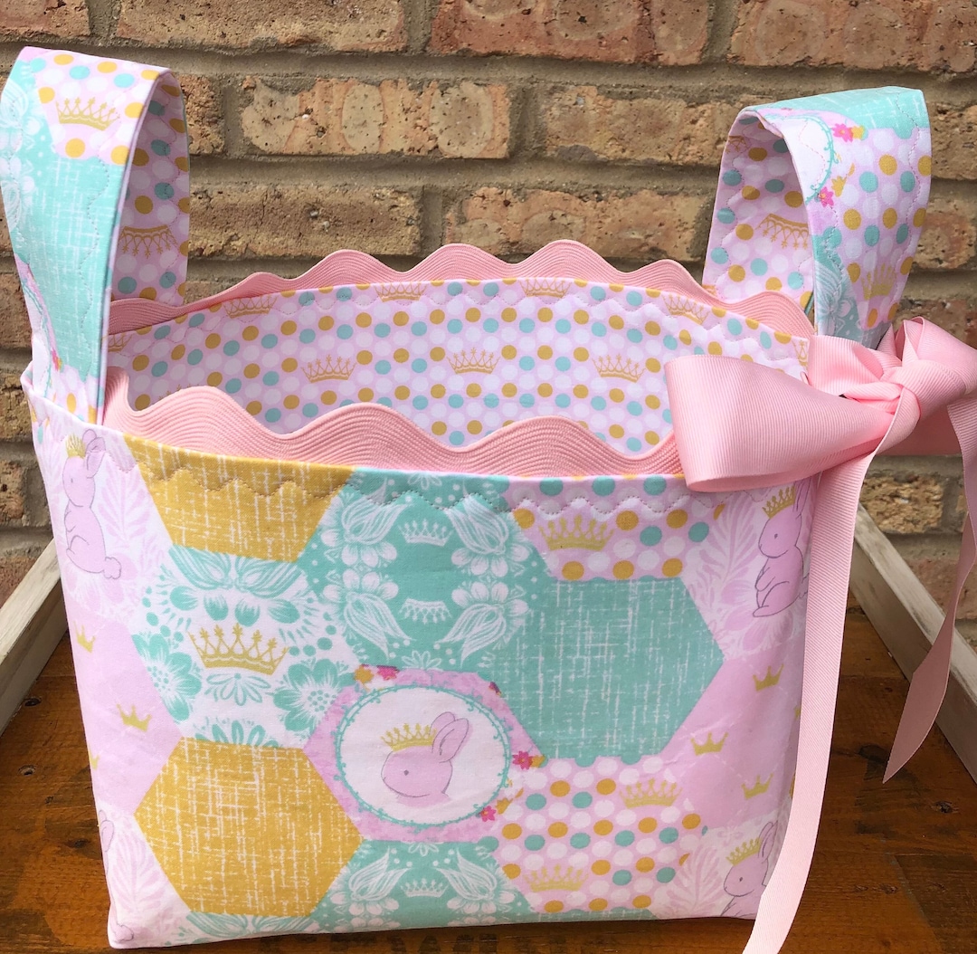 Nursery Basket Baby Shower Basket Diaper Basket Pink Etsy