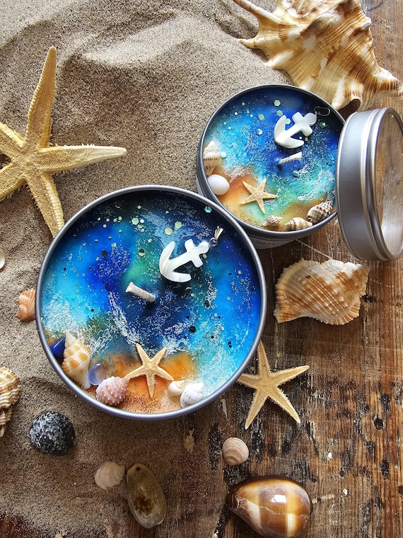 SELF-CONFIDENCE - manifestation candle. Aromatherapy crystal candle with Natural Pearl anchor pendant & fruity, woody scent | Spiritual Gift