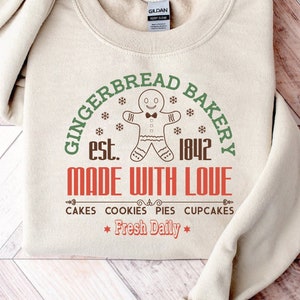 Christmas Gingerbread Bakery Holiday | DTF TRANSFER | SUBLIMATION | Ready To Press | Christmas Retro| Christmas T-shirt Transfer