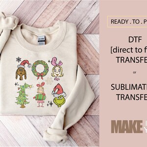 Grinchmas [DiSTRESSED] Christmas  Holiday | DTF TRANSFER | SUBLIMATION | Ready To Press | Christmas T-shirt Transfer