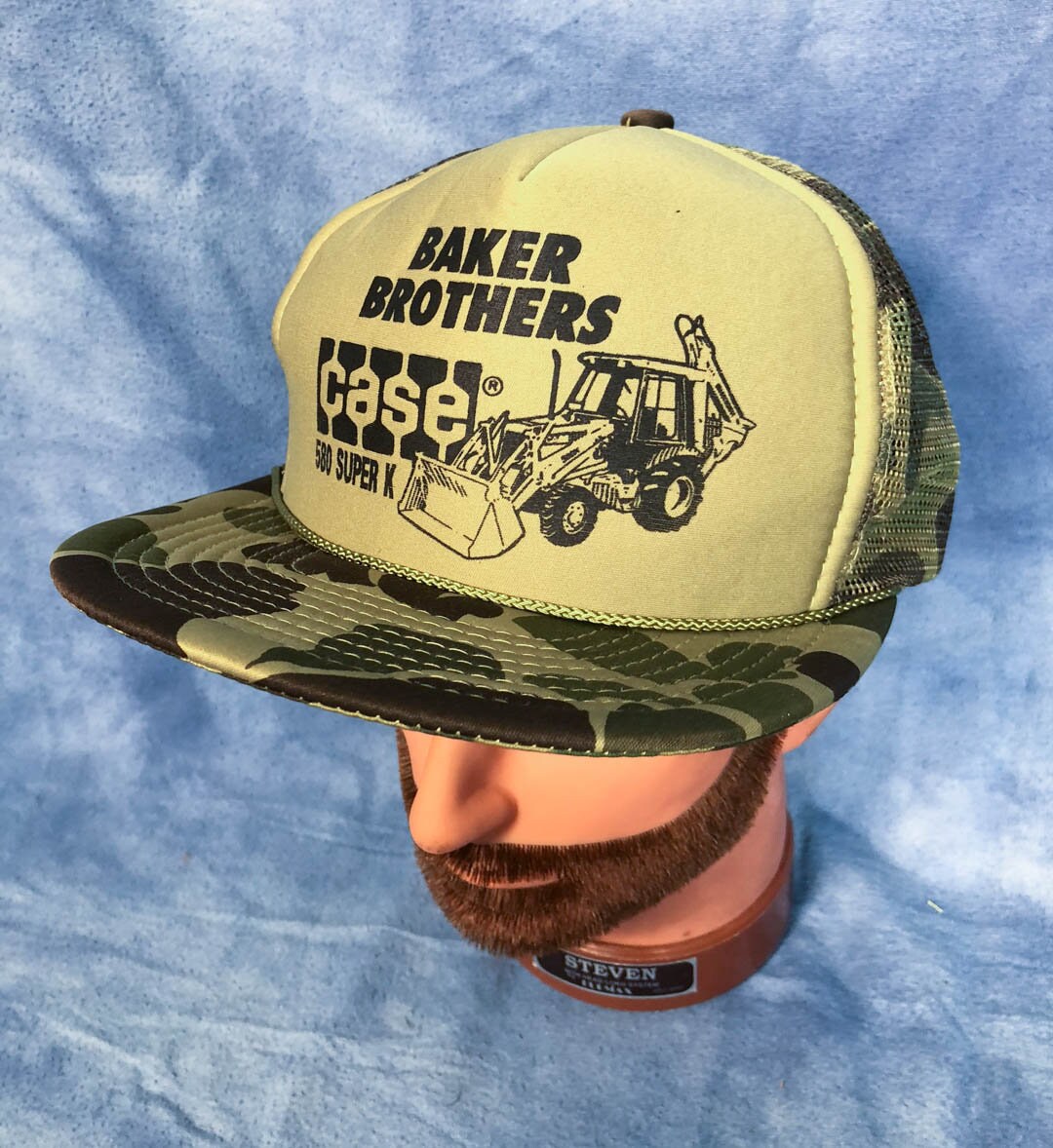 Vintage Baker Brothers Trucker Hat Camo Construction Etsy Singapore