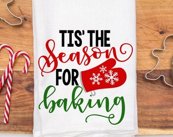 Tis' The Season For Baking Svg, Christmas Cookies Svg, Holiday Baking Svg, Christmas Baking Svg, Pot Holder Svg, Kitchen Svg, Svg, Eps, Dxf