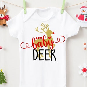 Baby Deer SVG, DXF, EPS, png File per macchine da taglio Cammeo o Cricut - Rudolph Svg, Reindeer Svg, Natale Svg, Neonato Svg, Baby Svg