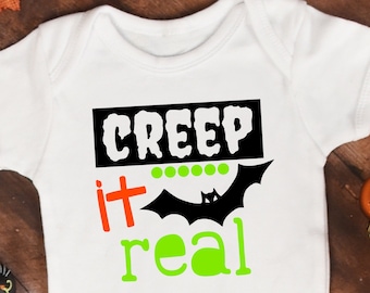 Creep It Real SVG, DXF, EPS, png Files for Cutting Machines Cameo or Cricut - Halloween Svg, Trick or Treat Svg, Halloween Boy Svg, Bat Svg