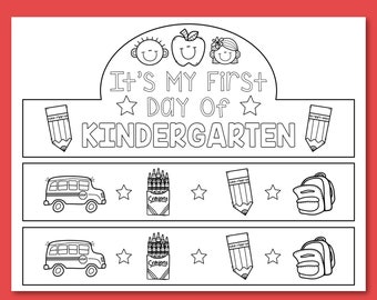 First Day of Kindergarten Crown Printable