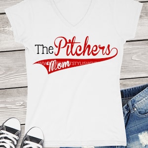 The Pitchers Mom SVG, DXF, EPS, png Files for Cutting Machines Cameo or Cricut Baseball Mom svg, Sports svg, Pitcher svg image 1