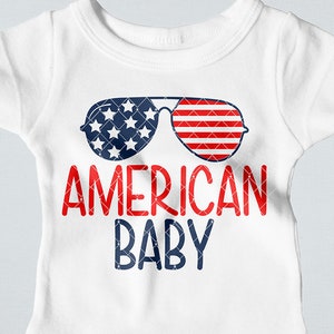 American Baby SVG - Merica Svg, 4th of July Svg, DXF, EPS, Png, Svg Für Cricut, Amerika Svg, Usa Svg, Patriotic Svg, Baby Svg