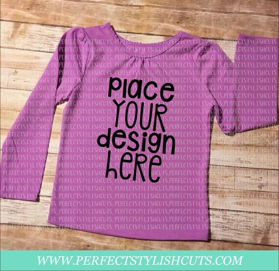 Download Free Purple Toddler Girl Shirt Long Sleeve Mockup Image ...