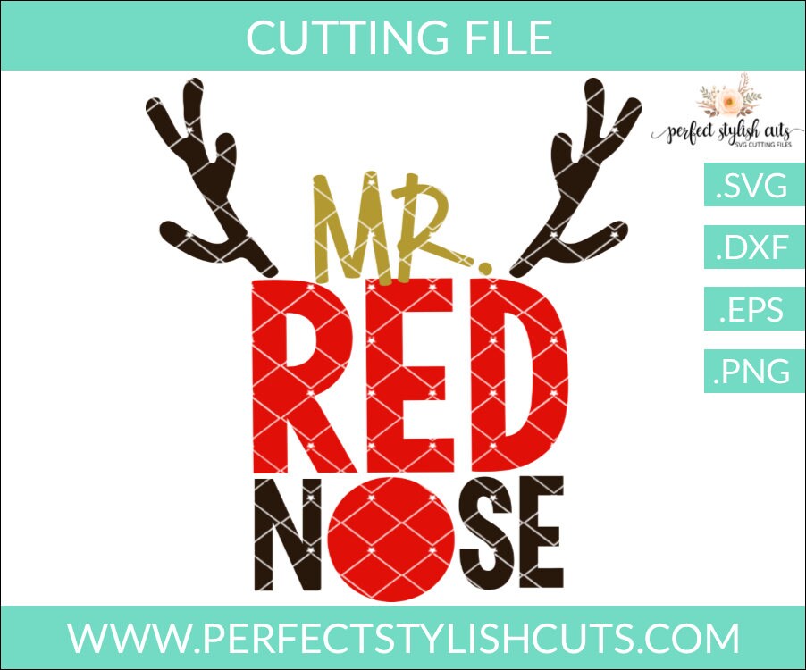 Mr Red Nose Reindeer SVG, DXF, EPS, png Files for Cutting Machines Cameo or Cricut - Christmas Svg, Rudolph Svg, Boy Christmas Svg