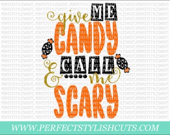 Give Me Candy SVG, DXF, EPS, png Files for Cutting Machines Cameo or Cricut - Fall Svg, Halloween Svg, Pumpkin Svg, Candy Corn Svg