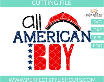 All American Boy Svg - 4th Of July SVG, DXF, EPS, Png, Patriotic Svg, Fourth of July svg, Memorial Day Svg, Veterans Day Svg, America Svg