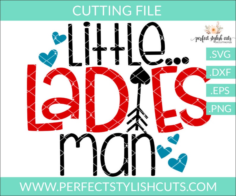 Download Little Ladies Man Svg Valentines Day SVG DXF PNG Eps | Etsy