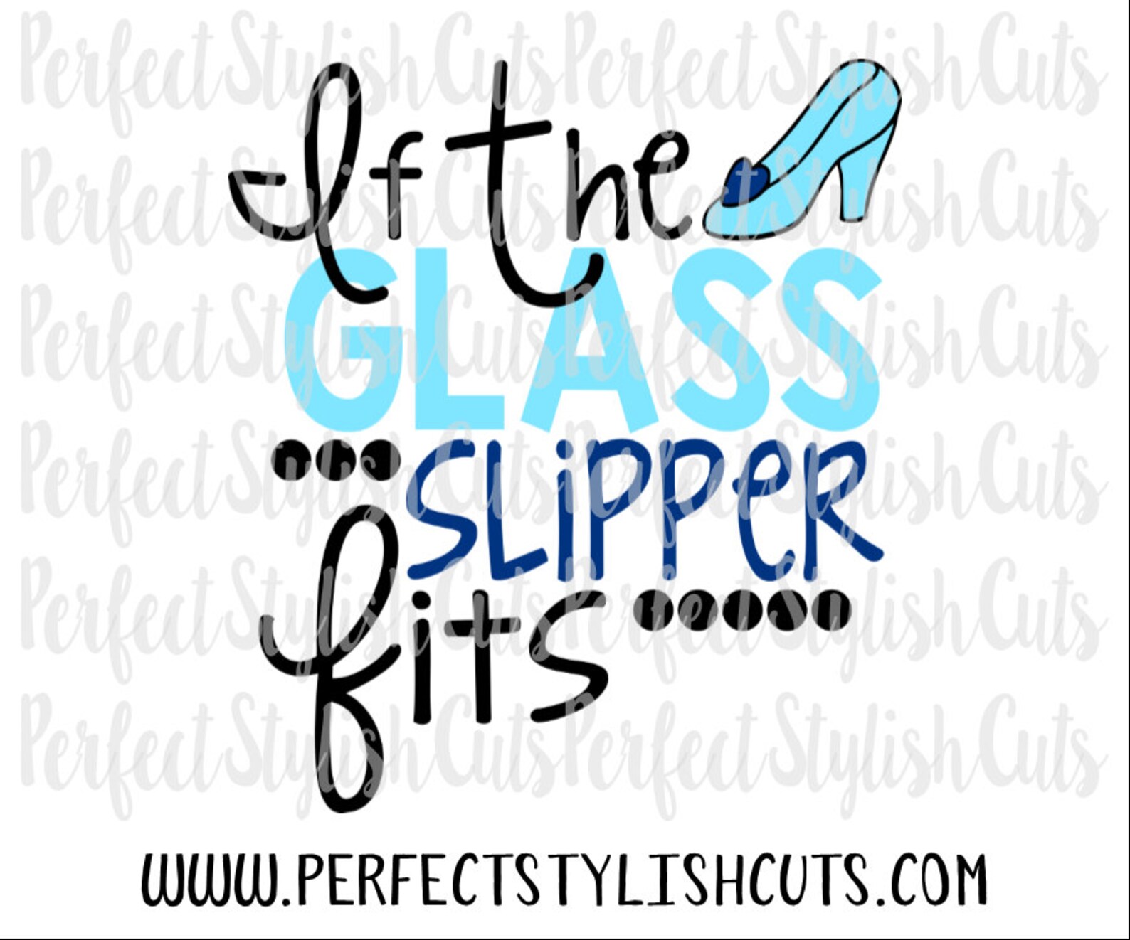 Glass Slipper Fits SVG DXF EPS Png Files for Cutting Etsy
