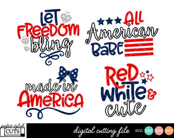 4th Of July Svg Bundle, DXF, EPS, Png, Patriotic Svg, Fourth of July svg, Memorial Day Svg, Veterans Day Svg, America Svg, Girl Svg