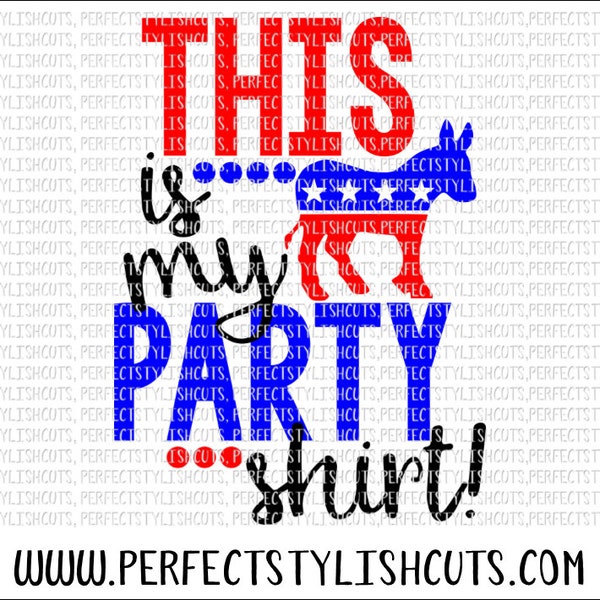 Party Shirt Democrat SVG, DXF, EPS, png Files for Cutting Machines Cameo or Cricut - Election 2016 Svg, President Svg, Vote Svg