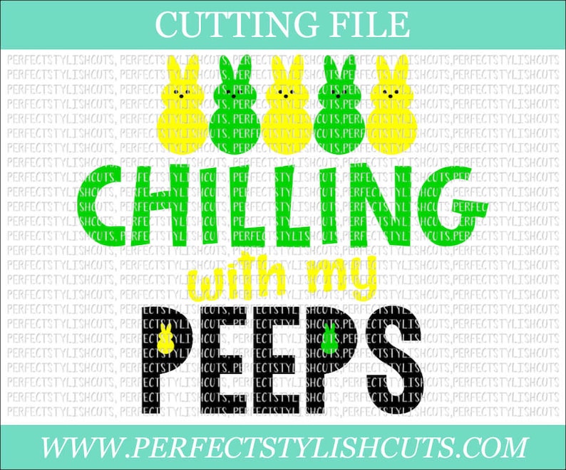 Download Chilling With My Peeps Svg Easter SVG DXF EPS png Files | Etsy