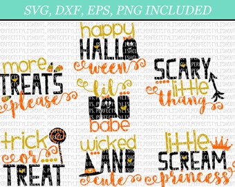 Bundle Girl Halloween SVG, DXF, EPS, png Files for Cutting Machines Cameo or Cricut - Witch Svg, Pumpkin Svg, Trick Or Treat Svg, Fall Svg
