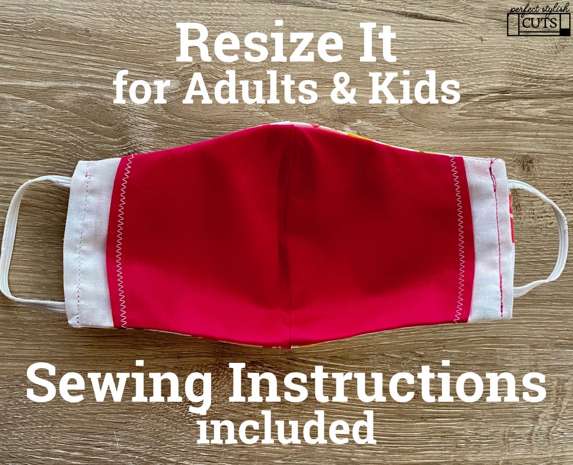 DIY Face Mask Pattern Face Mask SVG File for Cricut and Etsy