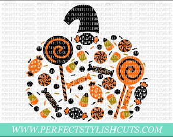Candy Pumpkin SVG, DXF, EPS, png Files for Cutting Machines Cameo or Cricut - Fall Svg, Halloween Svg, Trick or Treat Svg, Candy Corn Svg
