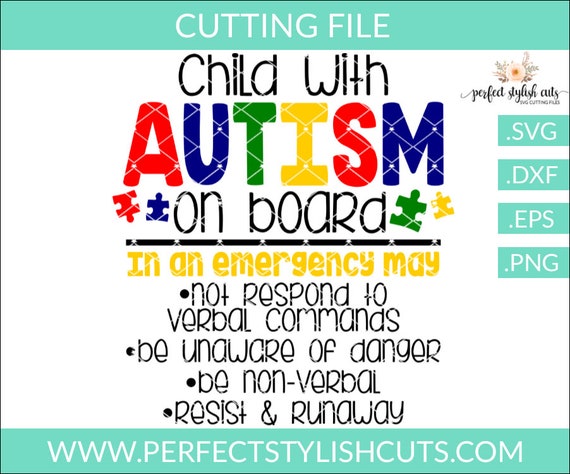 Download Child With Autism On Board SVG Autism Svg Autism Awareness ...