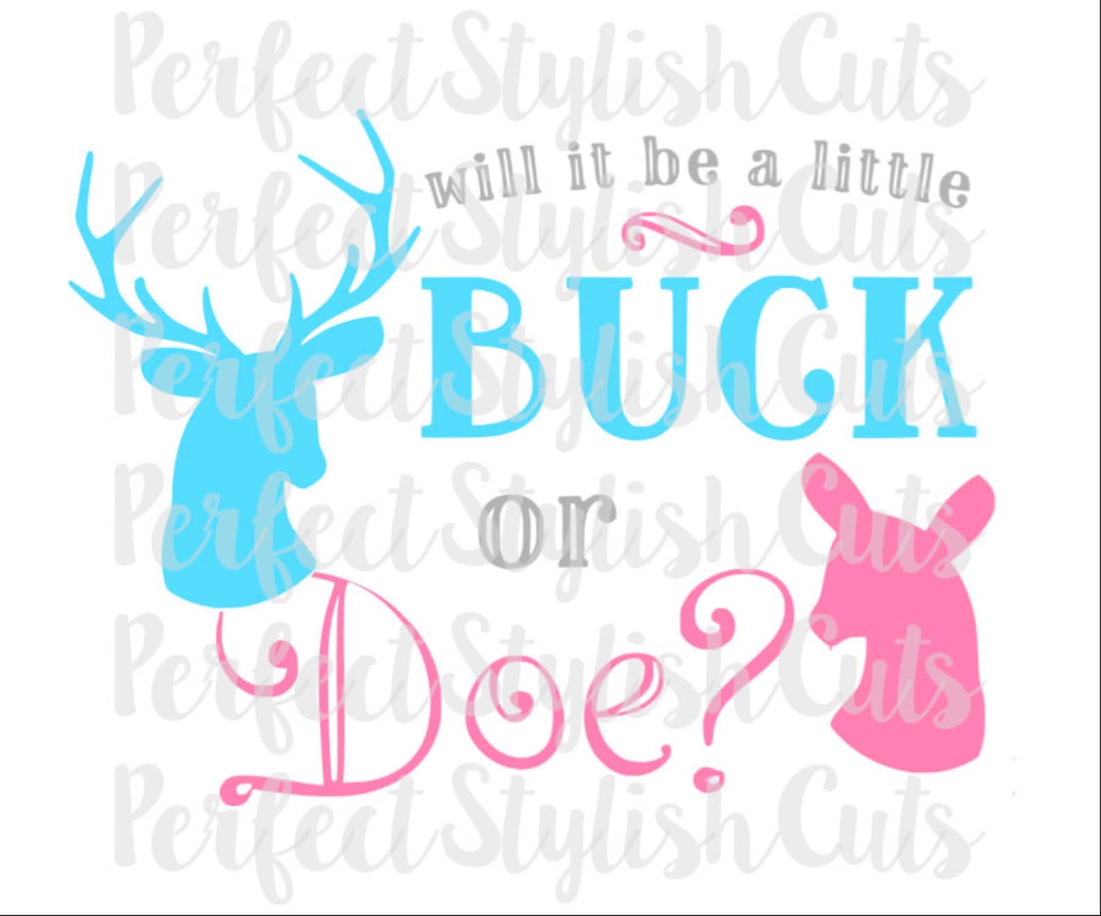Buck or Doe SVG DXF EPS Png Files for Cutting Machines Etsy