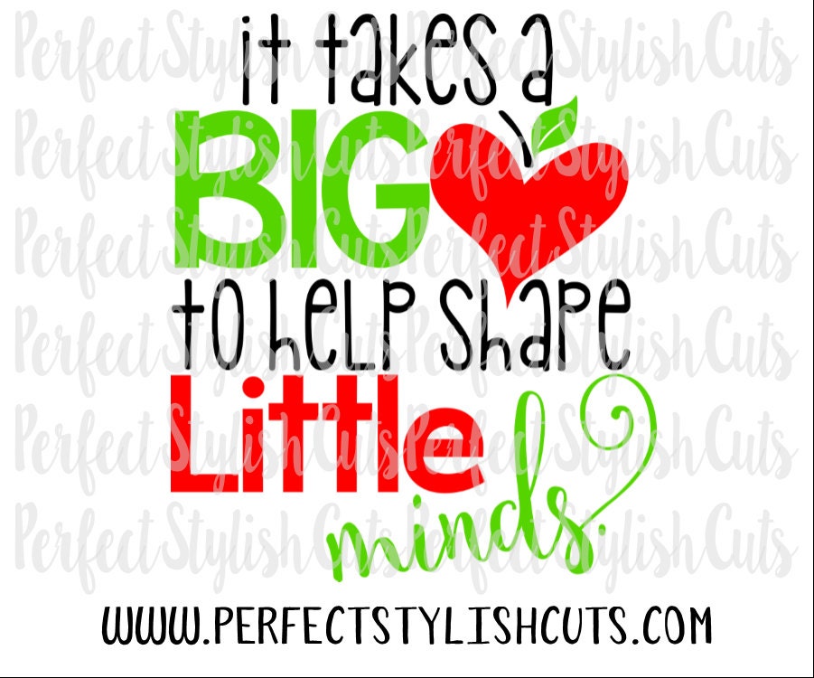 It Takes A Big Heart SVG, DXF, EPS, png Files for Cutting Machines Ca…