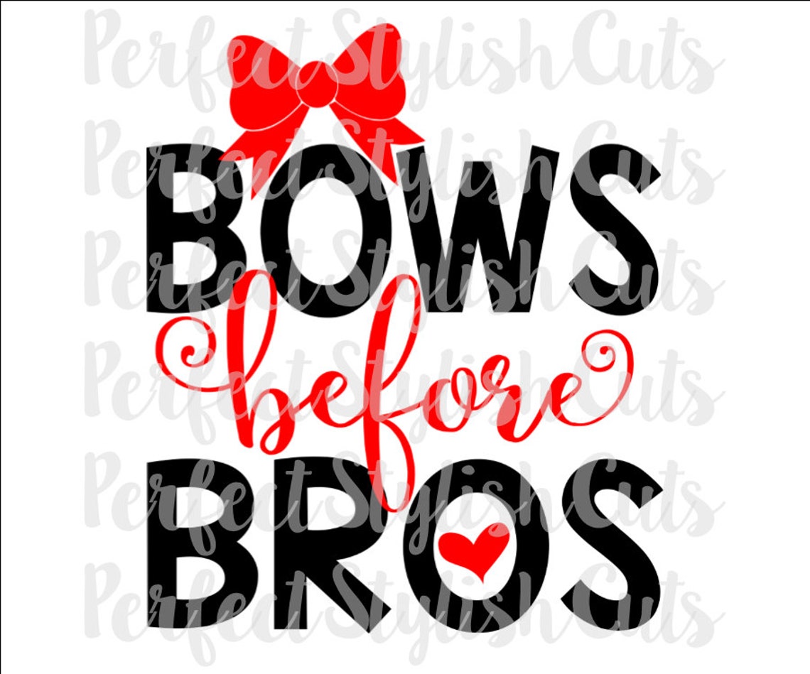 Bows Before Bros SVG DXF Eps PNG Files for Cutting Machines Etsy