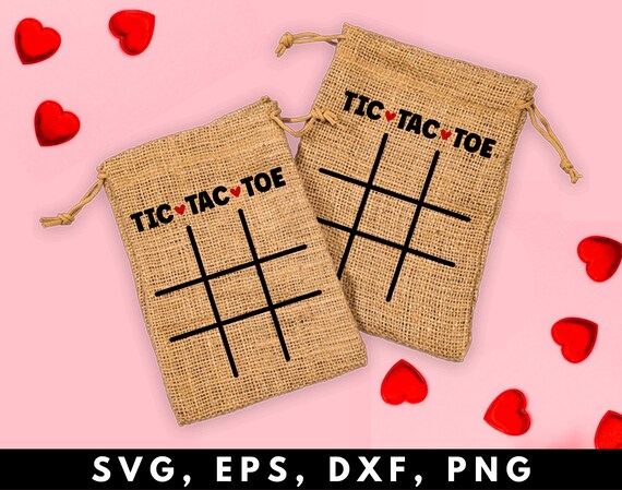 Tic Tac Toe SVG - Valentines Day Tic Tac Toe Board Svg For Cricut