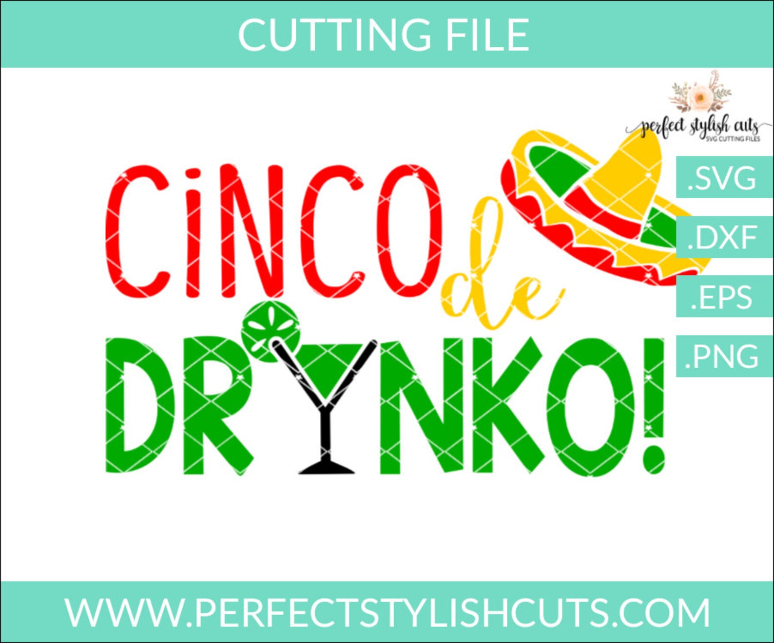 Cinco De Drinko SVG DXF EPS Png Files for Cutting Machines - Etsy