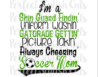 Always Cheerin' Soccer Mom SVG, DXF, EPS, png Files for Cutting Machines Cameo or Cricut - Soccer Ball svg, Sports svg, Soccer Mom Shirt svg