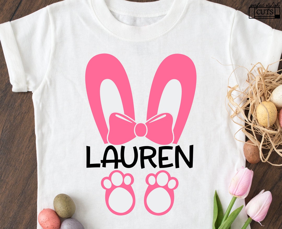 Easter Svg, Bunny Svg, Easter Bunny Svg, Girls Easter Shirt, Bunny Bow