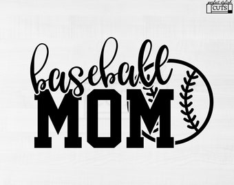 Baseball Mom SVG File for Cricut and Silhouette, Baseball Svg, Svg Designs, Baseball Mom Shirt, Cut File