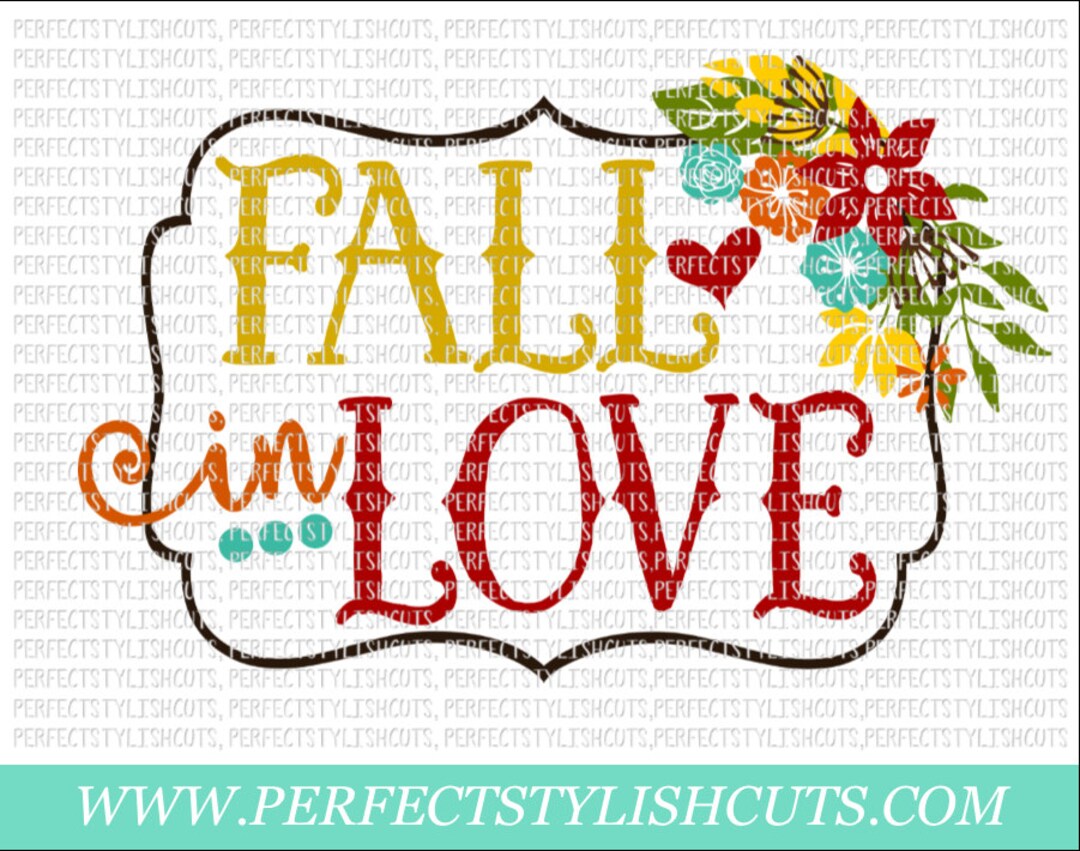 Fall in Love SVG, DXF, EPS, Png Files for Cameo and Cricut Turkey Svg