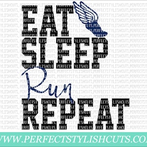 Eat, Sleep, RUN, Repeat - Race Bib Clips