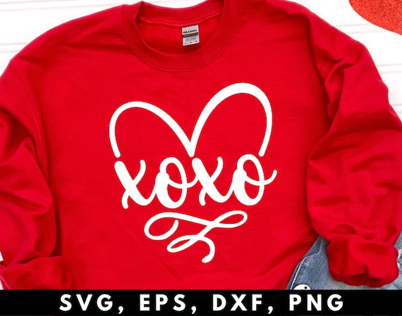 XOXO SVG File For Cricut, Hugs and Kisses Svg - Valentines Day SVG, Valentine Shirt Svg