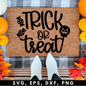Halloween Doormat Svg, Trick Or Treat SVG, Halloween Decor Svg, Doormat Stencil, Halloween Mats, Doormat Svg, Welcome Mat Svg