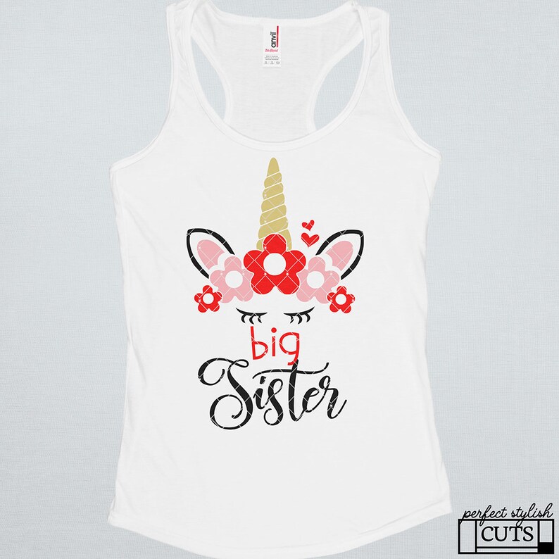 Download Unicorn Face Svg Unicorn Head Svg Big Sister Svg Files for ...