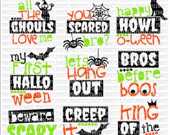 Boy Halloween Bundle SVG, DXF, EPS, png Files for Cutting Machines Cameo or Cricut - Halloween Svg, Trick or Treat Svg, Halloween Boy Svg
