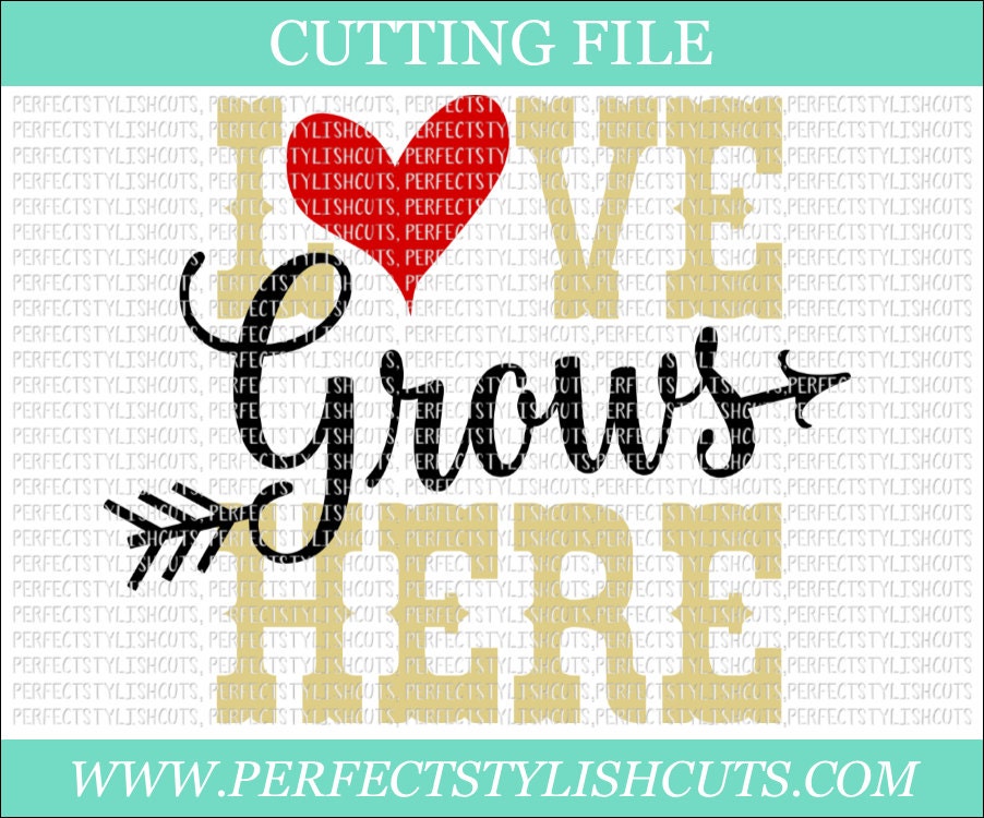 Download Love Grows Here Svg Religious SVG DXF PNG Eps Files for | Etsy