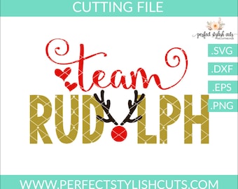 Team Rudolph SVG, DXF, EPS, png Files for Cutting Machines Cameo or Cricut - Christmas Svg, Reindeer Svg, Boy Christmas Svg