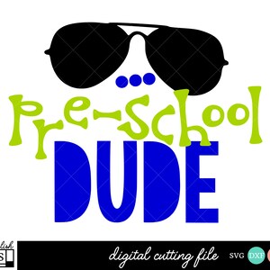 Vorschule SVG, Back to School SVG, Preschool SVG, Preschool Dude Glasses Svg, First Day of School, Cameo, Cricut Designs