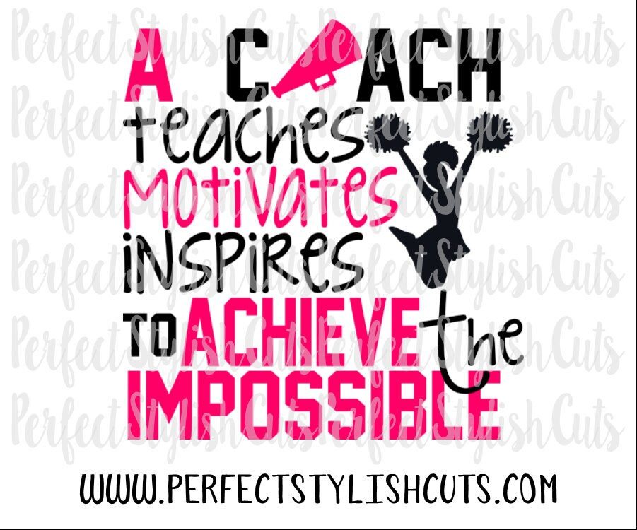 Cheer Coach SVG DXF EPS png Files for Cutting Machines Etsy