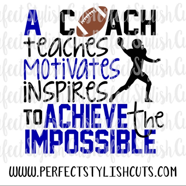 Football Coach SVG, DXF, EPS, png Files for Cutting Machines Cameo or Cricut - Football Mom svg, Sports svg, Teacher Svg