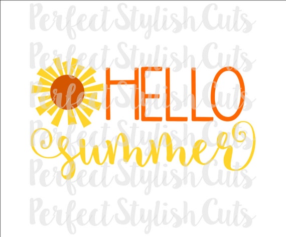 Download Free Hello Summer Svg Dxf Eps Png Files For Cutting Machines Etsy SVG Cut Files