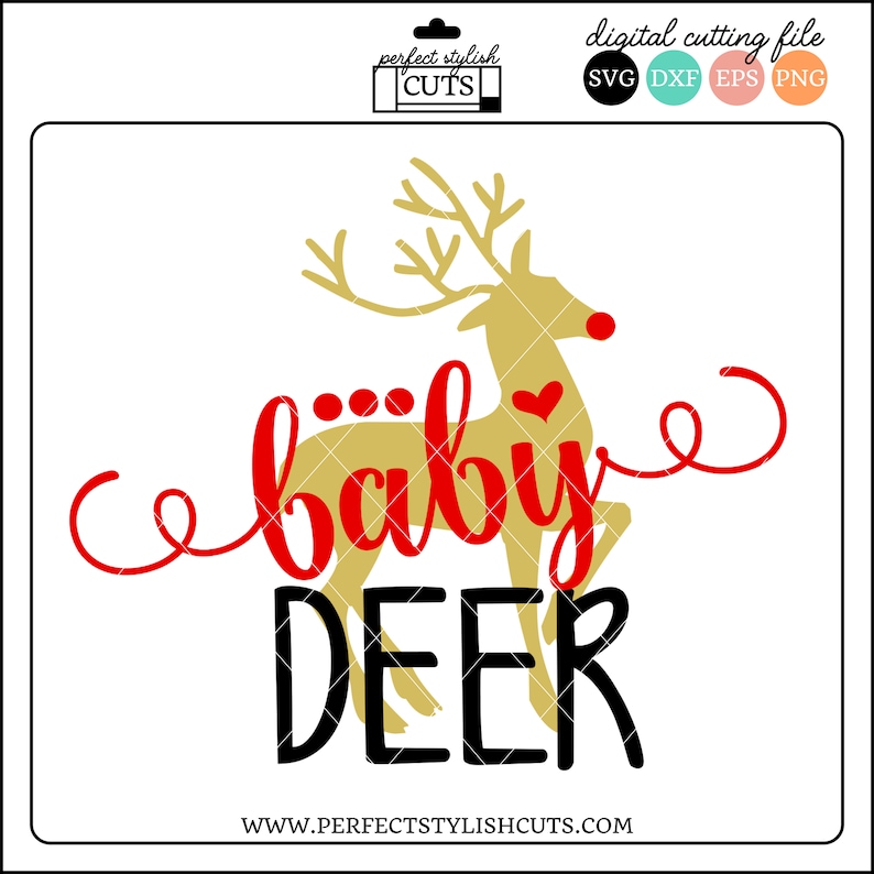 Download Baby Deer SVG DXF EPS png Files for Cutting Machines Cameo ...