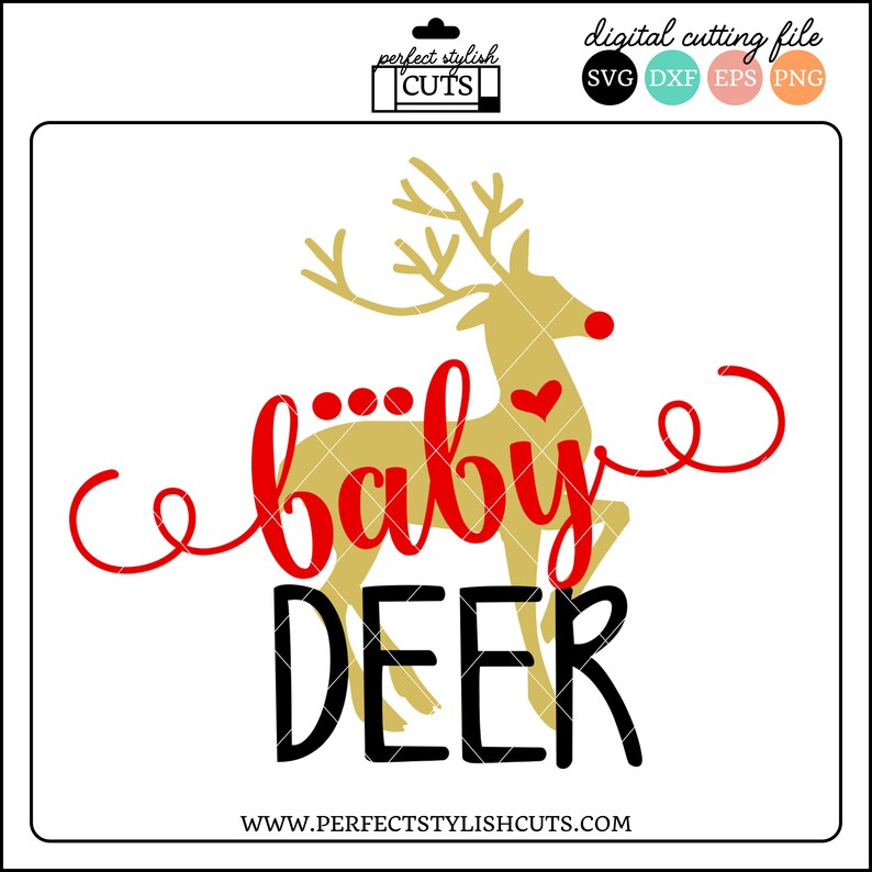 Download Baby Deer SVG DXF EPS png Files for Cutting Machines Cameo ...