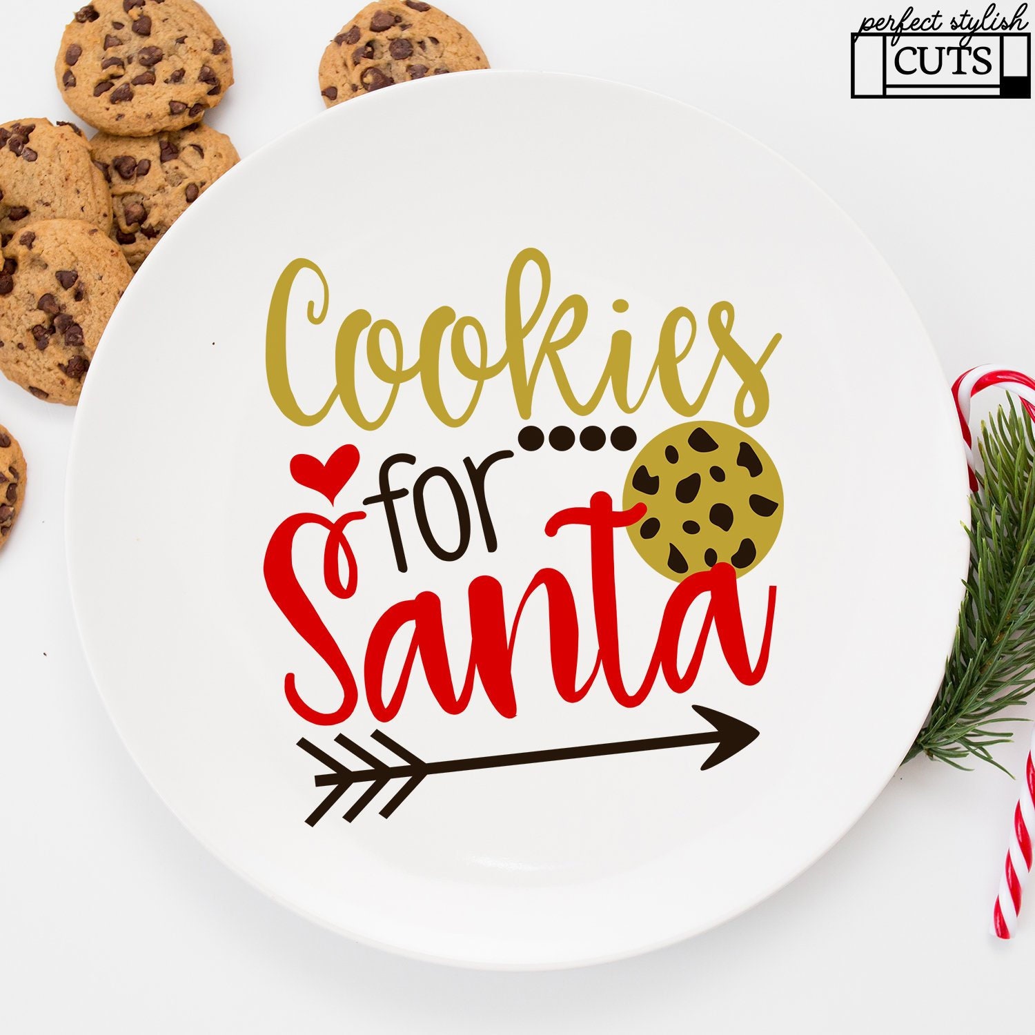 Download Cookies For Santa SVG DXF EPS png Files for Cutting | Etsy