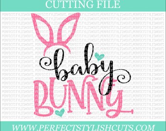 Baby Bunny Svg, Easter SVG, DXF, EPS, png Files for Cutting Machines Cameo or Cricut - Easter Bunny Svg, Spring Svg, Girl Easter Svg